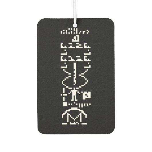 Areciboバイナリメッセージ1974 カーエアーフレッシュナー (正面)