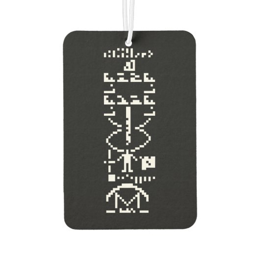 Areciboバイナリメッセージ1974 カーエアーフレッシュナー (裏面)