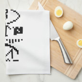 Areciboバイナリメッセージ1974 キッチンタオル (四つ折り)