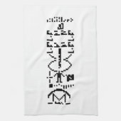 Areciboバイナリメッセージ1974 キッチンタオル (縦)