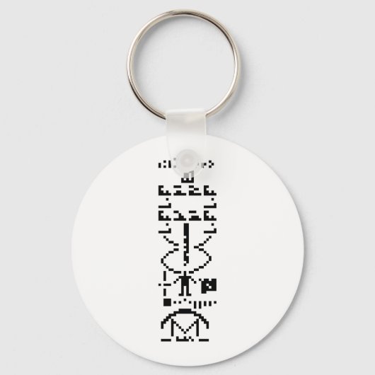 Areciboバイナリメッセージ1974 キーホルダー (正面)