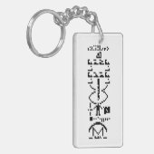 Areciboバイナリメッセージ1974 キーホルダー (正面左)