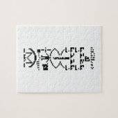 Areciboバイナリメッセージ1974 ジグソーパズル (横)