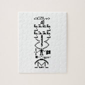 Areciboバイナリメッセージ1974 ジグソーパズル (縦)