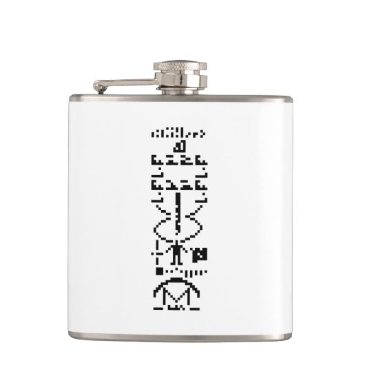 Areciboバイナリメッセージ1974 フラスク (正面)