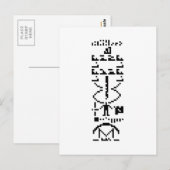 Areciboバイナリメッセージ1974 ポストカード (正面/裏面)