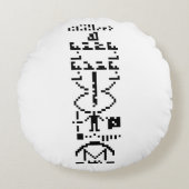 Areciboバイナリメッセージ1974 ラウンドクッション (正面)