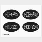 Areciboバイナリメッセージ1974 楕円形シール (シート)