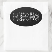 Areciboバイナリメッセージ1974 楕円形シール (バッグ)