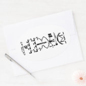 Areciboバイナリメッセージ1974 楕円形シール (封筒)