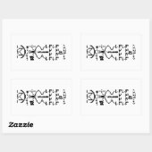 Areciboバイナリメッセージ1974 長方形シール (シート)