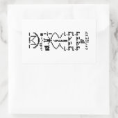 Areciboバイナリメッセージ1974 長方形シール (バッグ)