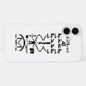 Areciboバイナリメッセージ1974 iPhoneケース (裏面横)