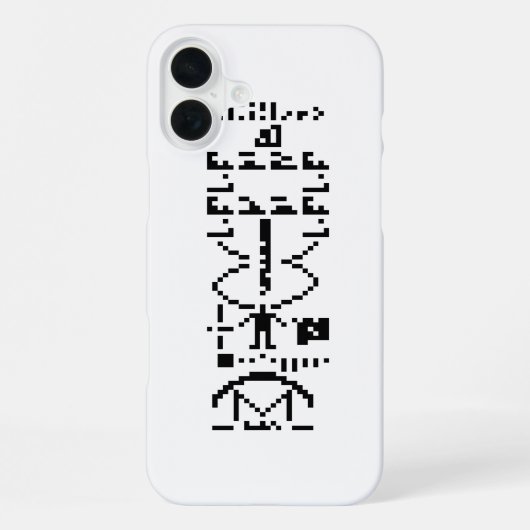 Areciboバイナリメッセージ1974 iPhoneケース (裏面)