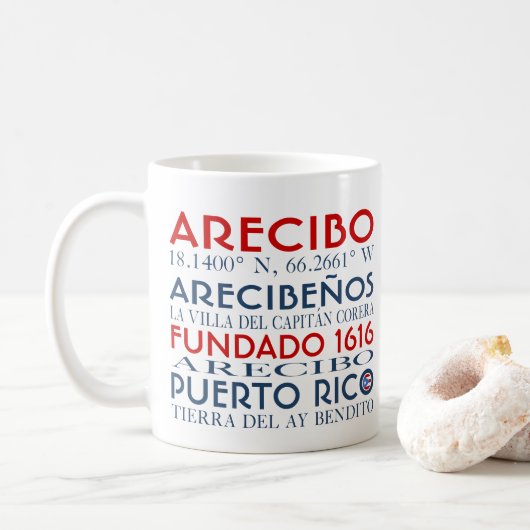Arecibo、プエルトリコ コーヒーマグカップ (ドーナツ)