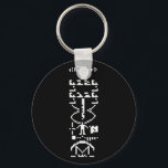 Arecibo Binary Message 1974 キーホルダー<br><div class="desc">The Arecibo binary code message sent into space in 1974.

Globe Trotters specialises in idiosyncratic imagery from around the globe. Here you will find unique Greeting Cards,  Postcards,  Posters,  Mousepads and more.</div>
