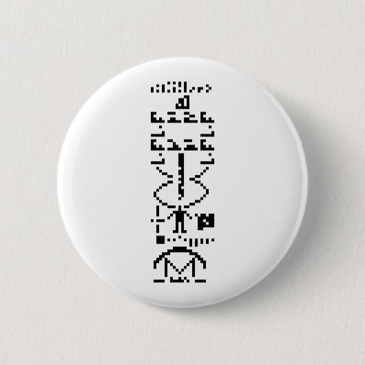 Arecibo Binary Message 1974 缶バッジ (正面)