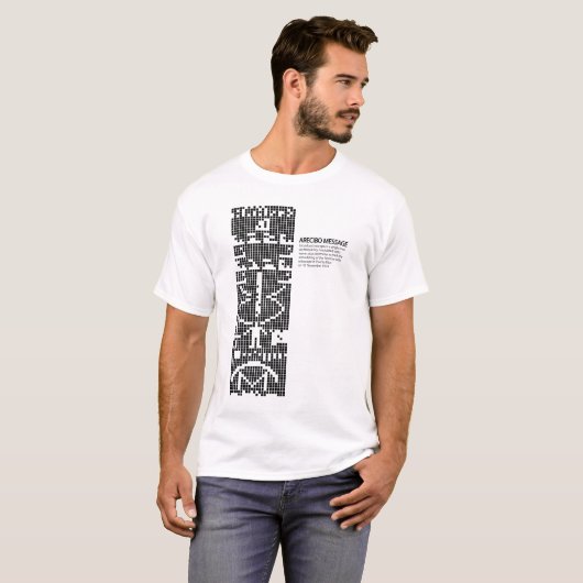 Arecibo message: space: science tシャツ (正面フル)