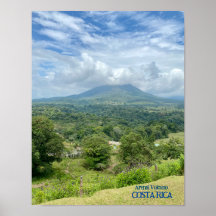 Arenal Volcano in the Clouds Costa Ricaポスター