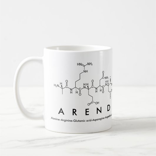 Arendペプチド名mag コーヒーマグカップ (左)