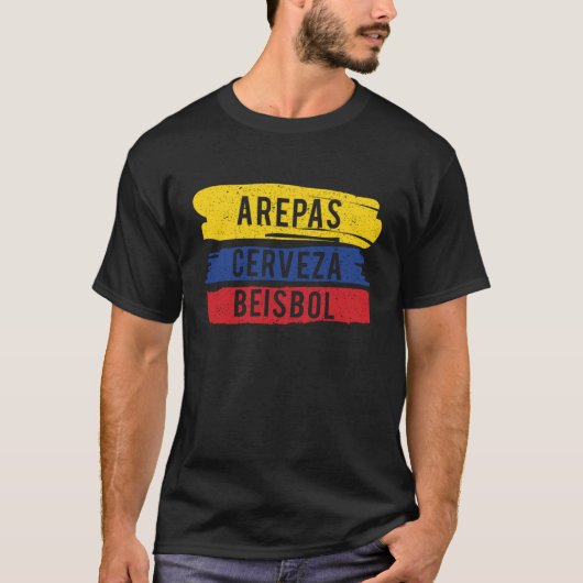 Arepas Cerveza Beisbol product Colombian baseball  Tシャツ (正面)