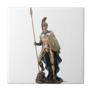 ARESのギリシャの戦士の神の彫像 タイル