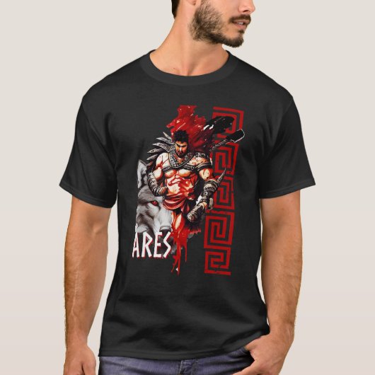 Ares Ancient Greece Wolf War God Greek Mythology Tシャツ (正面)