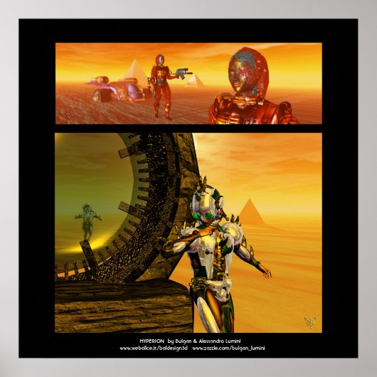 ARES AND TITAN / CYBORGS IN THE DESERT OF HYPERION ポスター (正面)