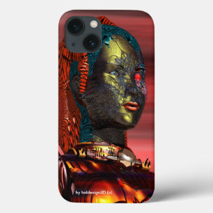 ARES - CYBORGポートレートRed Science Fiction iPhone 13ケース