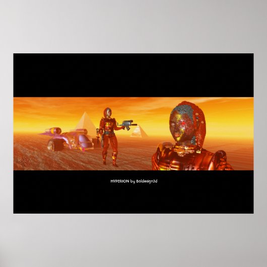 ARES CYBORG,DESERT HYPERION,サイエンスフィクション SF ポスター (正面)