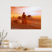 ARES CYBORG,DESERT HYPERION,SCIENCE FICTIONサイエンスフィ ポスター (キッチン)