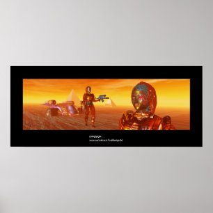 ARES CYBORG,DESERT HYPERION,SCIENCE FICTIONサイエンスフィ ポスター