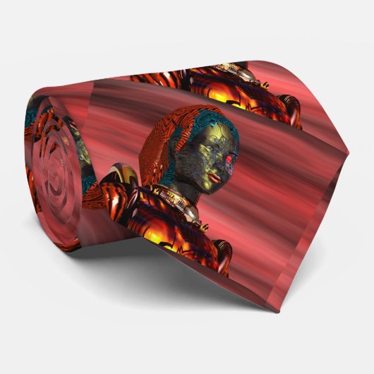 ARES CYBORG, RED SUNSET Science Fiction, Sci-Fi ネクタイ (ロール)