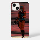 ARES CYBORG, RED SUNSET Science Fiction, Sci-Fi Case-Mate iPhoneケース (裏面)