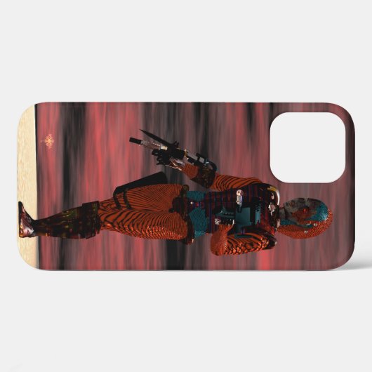 ARES CYBORG, RED SUNSET Science Fiction, Sci-Fi Case-Mate iPhoneケース (裏面 (横))