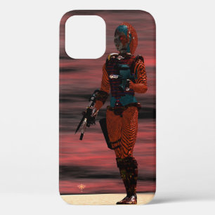 ARES CYBORG, RED SUNSET Science Fiction, Sci-Fi iPhone 12ケース