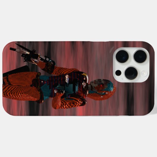 ARES CYBORG, RED SUNSET Science Fiction, Sci-Fi Case-Mate iPhoneケース (裏面 (横))