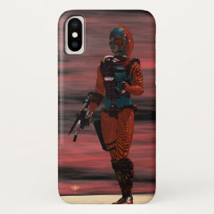 ARES CYBORG, RED SUNSET Science Fiction, Sci-Fi iPhone X ケース