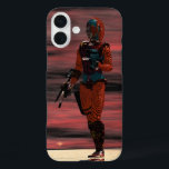 ARES CYBORG, RED SUNSET Science Fiction, Sci-Fi iPhone 16 Plusケース<br><div class="desc">3D Movie Hyperion Worldからのキャラクター。ARES :Cyborg from Hyperion,  anアニメーションフレーム.Baldesign3d (c)</div>