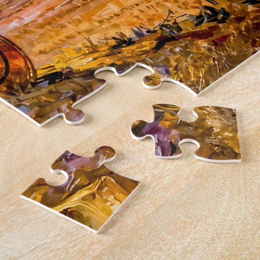 Ares in Armor Standing on Mountain with Spear ジグソーパズル (側面)