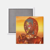 ARES IN DESERT OF HYPERION Science Fiction, Sci-Fi マグネット (正面/裏面)