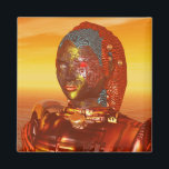 ARES IN DESERT OF HYPERION Science Fiction, Sci-Fi マグネット<br><div class="desc">芸術的, カラフルと明るいSF画像。アレスのサイボーグキャラクター、3DムービーHyperionからのアニメーションフレーム。</div>