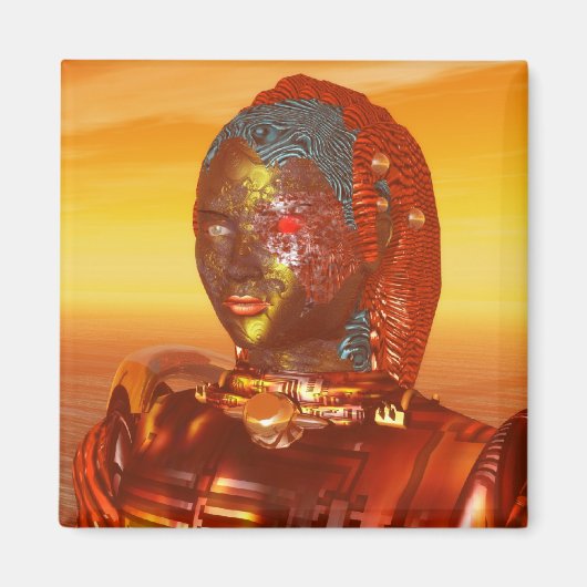 ARES IN DESERT OF HYPERION Science Fiction, Sci-Fi マグネット (正面)