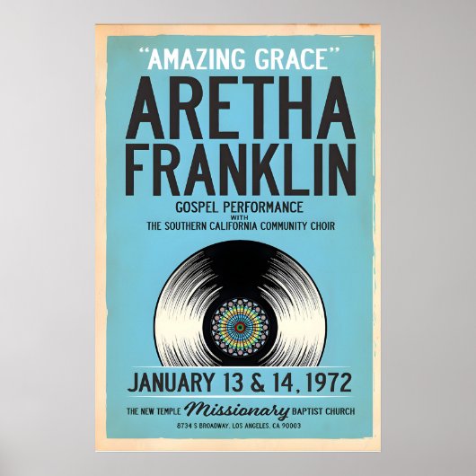 Aretha Franklin, Amazing Grace, Original Print ポスター (正面)