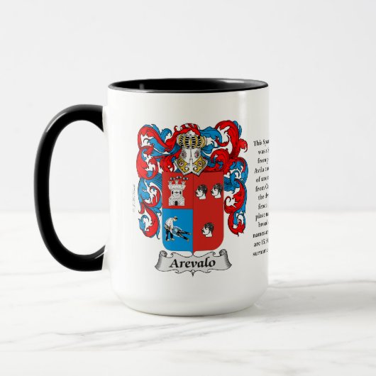 Arevalo家族の紋章付き外衣 マグカップ (左)