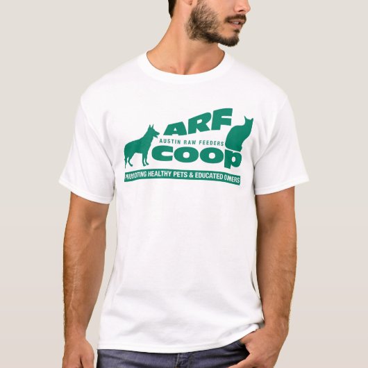 ARFのおり: 白の緑 Tシャツ (正面)