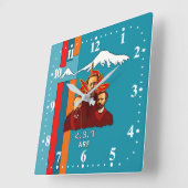 ARF(ՀՅԴ)ウォールクロック スクエア壁時計 (傾斜)