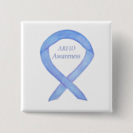 ARFID (食べ認識度障害)リボンピン 缶バッジ (正面)