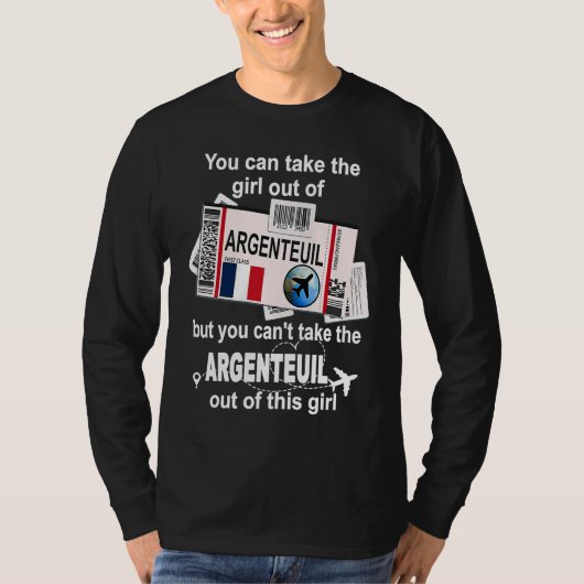 Argenteuil Boarding Pass  Argenteuil Girl  Argente Tシャツ (正面)