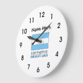 Argentina and Argentine Flag with Your Name Large  ラージ壁時計 (傾斜)